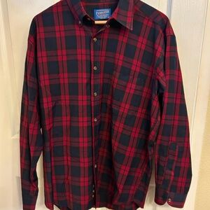 “Timeless” Pendleton Red and Black Plaid Wool Shirt